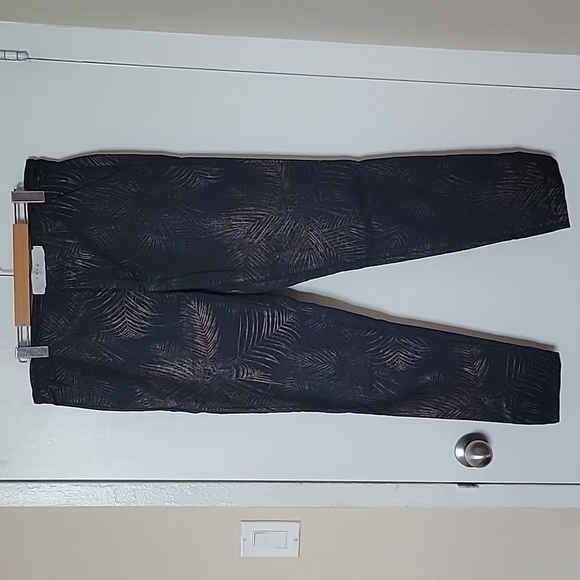 YAYA Palm Print Skinny Pants 10 - Picture 1 of 9